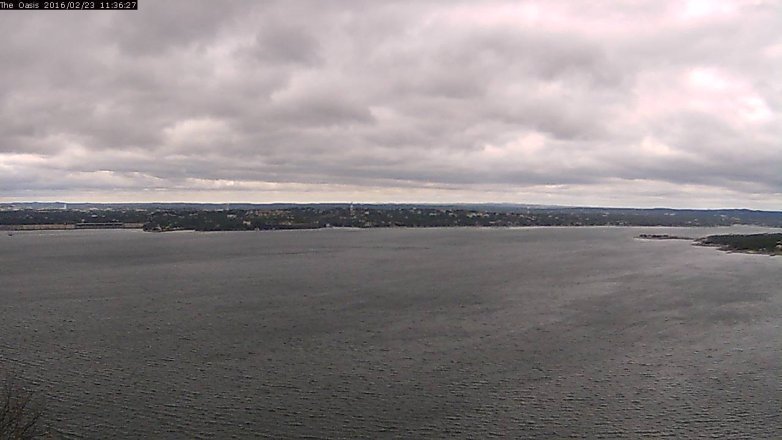 Lake Travis webcam, February 23, 2016 10:45 AM CT