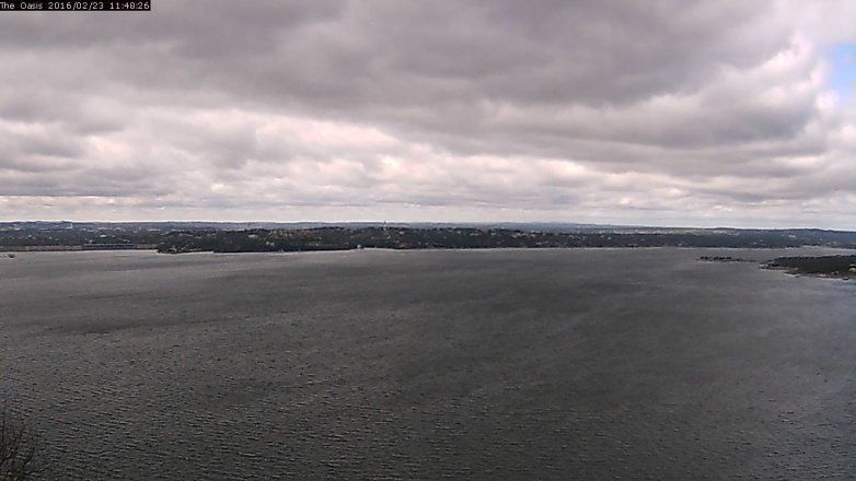 Lake Travis webcam, February 23, 2016 10:55 AM CT