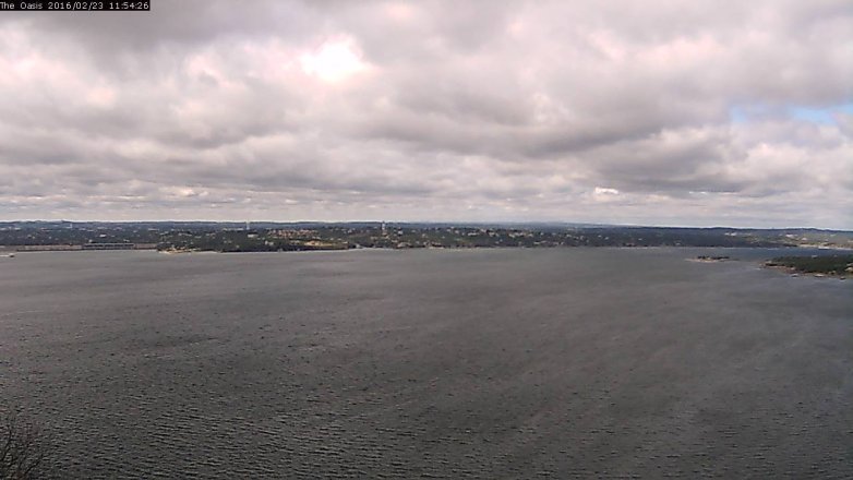 Lake Travis webcam, February 23, 2016 11:00 AM CT
