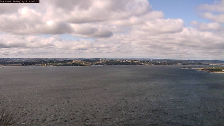 Lake Travis webcam, February 23, 2016 11:10 AM CT