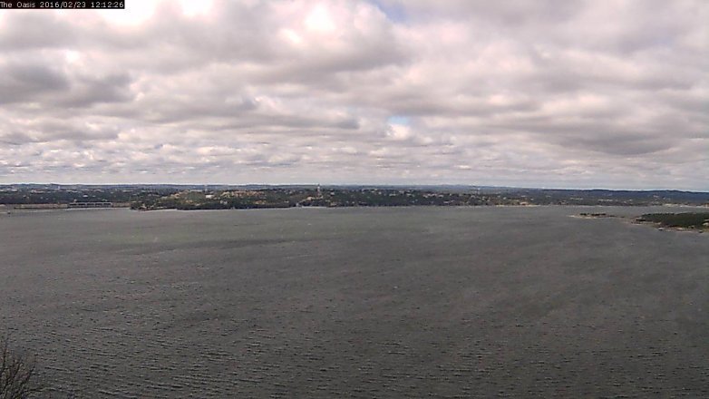 Lake Travis webcam, February 23, 2016 11:20 AM CT