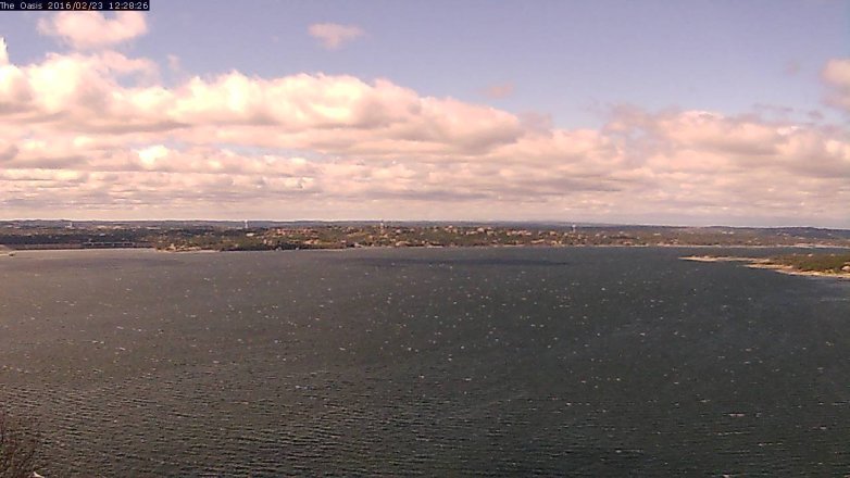 Lake Travis webcam, February 23, 2016 11:35 AM CT