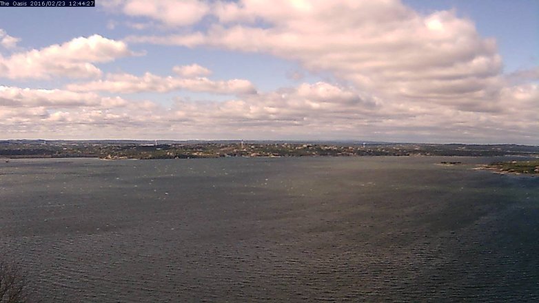Lake Travis webcam, February 23, 2016 11:50 AM CT