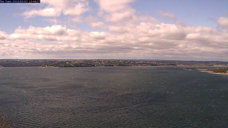 Lake Travis webcam, February 23, 2016 11:55 AM CT