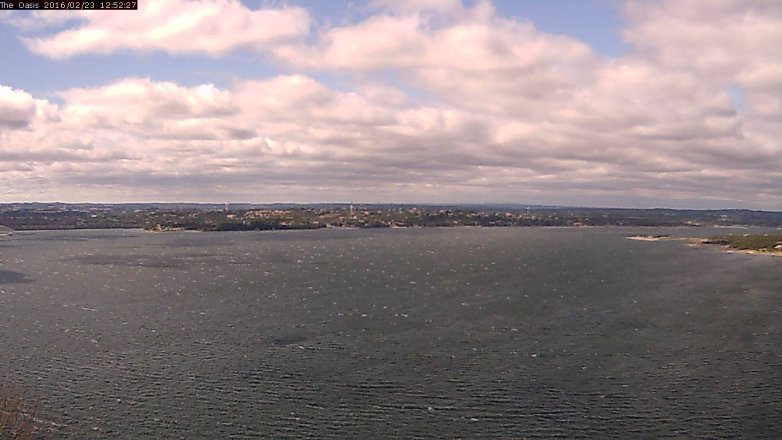Lake Travis webcam, February 23, 2016 12:00 PM CT