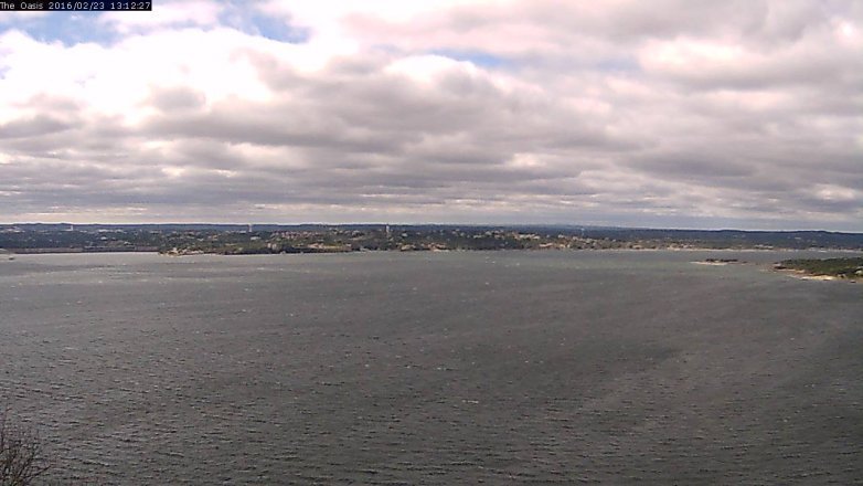 Lake Travis webcam, February 23, 2016 12:20 PM CT