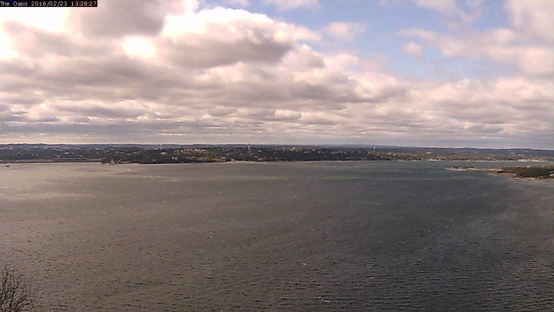 Lake Travis webcam, February 23, 2016 12:35 PM CT