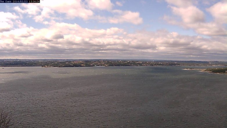 Lake Travis webcam, February 23, 2016 12:40 PM CT