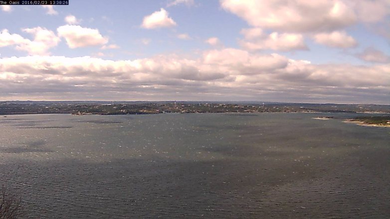 Lake Travis webcam, February 23, 2016 12:45 PM CT