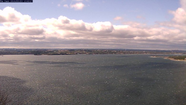 Lake Travis webcam, February 23, 2016 12:50 PM CT