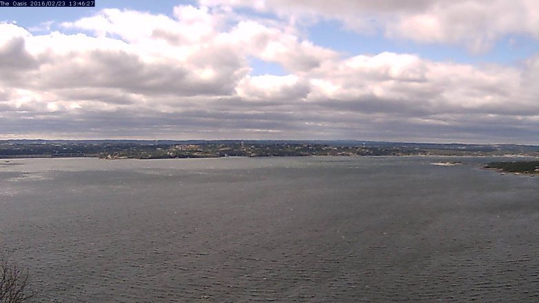 Lake Travis webcam, February 23, 2016 12:55 PM CT