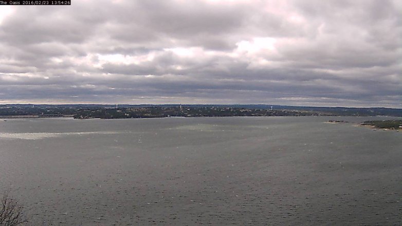 Lake Travis webcam, February 23, 2016 1:00 PM CT