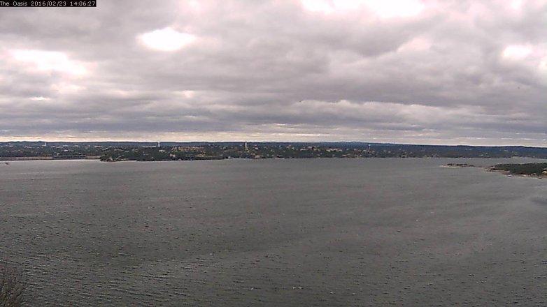 Lake Travis webcam, February 23, 2016 1:10 PM CT