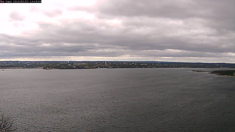 Lake Travis webcam, February 23, 2016 1:25 PM CT