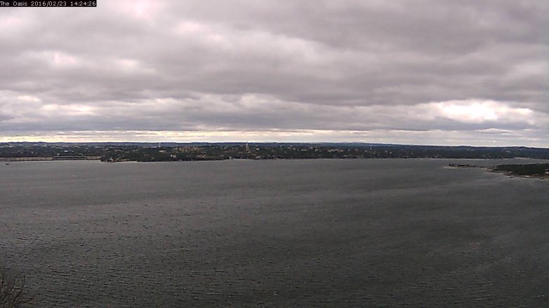 Lake Travis webcam, February 23, 2016 1:30 PM CT