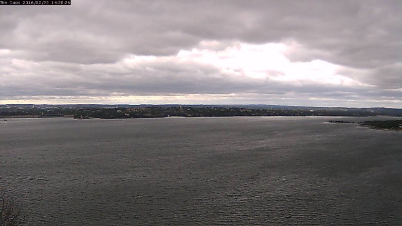 Lake Travis webcam, February 23, 2016 1:35 PM CT