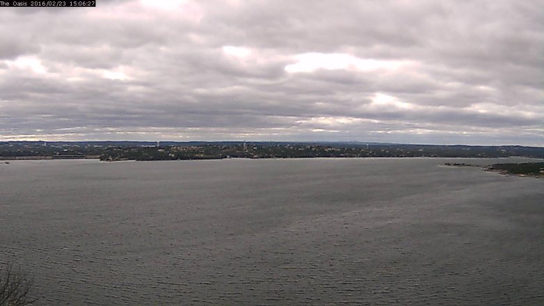 Lake Travis webcam, February 23, 2016 2:15 PM CT