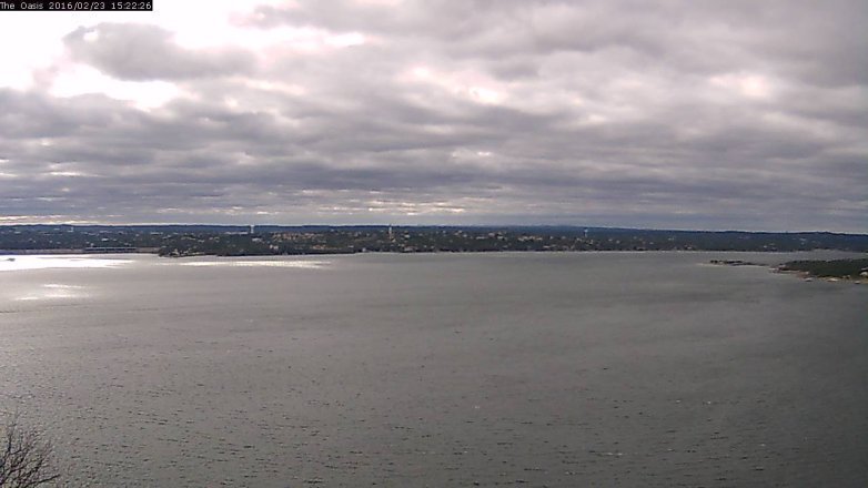 Lake Travis webcam, February 23, 2016 2:30 PM CT