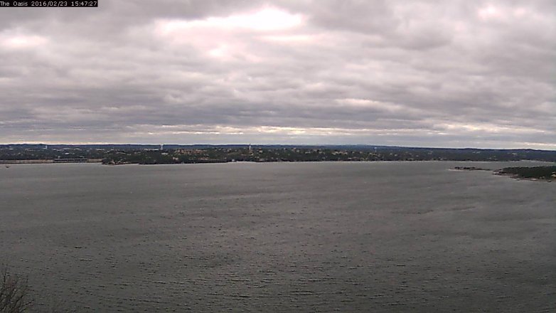 Lake Travis webcam, February 23, 2016 2:55 PM CT