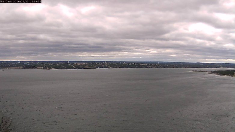 Lake Travis webcam, February 23, 2016 3:00 PM CT