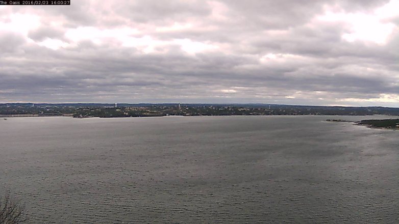 Lake Travis webcam, February 23, 2016 3:05 PM CT