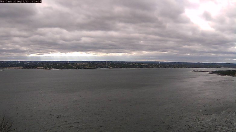 Lake Travis webcam, February 23, 2016 3:30 PM CT