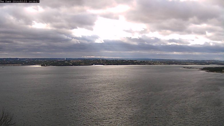 Lake Travis webcam, February 23, 2016 3:45 PM CT