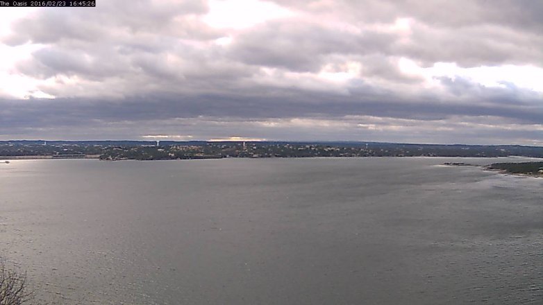 Lake Travis webcam, February 23, 2016 3:50 PM CT