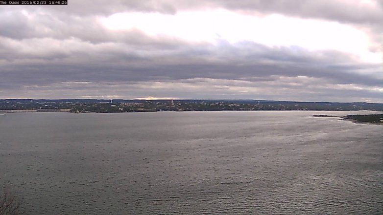 Lake Travis webcam, February 23, 2016 3:55 PM CT