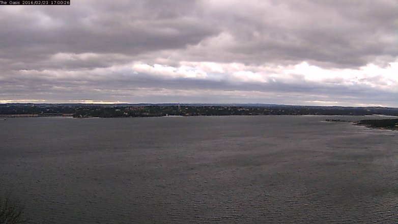 Lake Travis webcam, February 23, 2016 4:05 PM CT