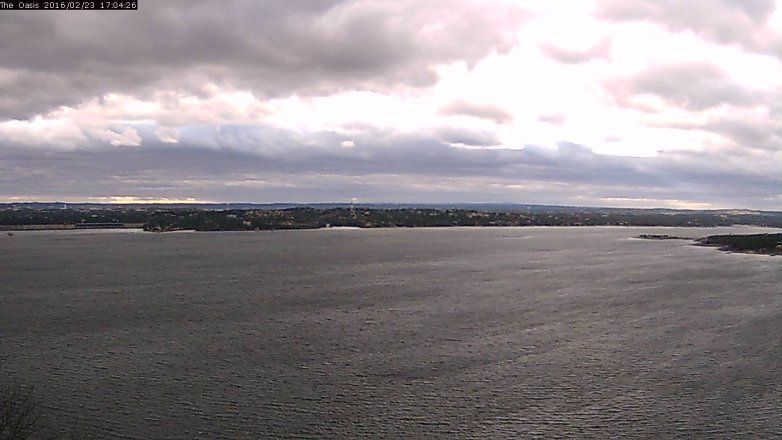 Lake Travis webcam, February 23, 2016 4:10 PM CT
