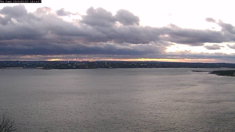 Lake Travis webcam, February 23, 2016 5:20 PM CT