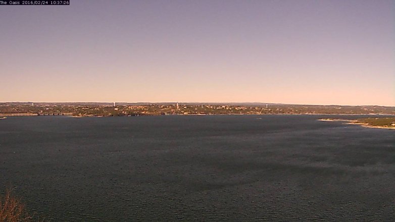 Lake Travis webcam, February 24, 2016 9:45 AM CT