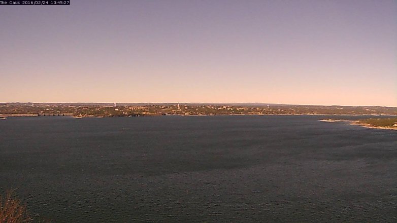 Lake Travis webcam, February 24, 2016 9:50 AM CT