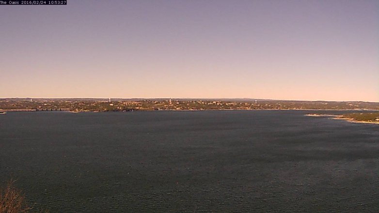Lake Travis webcam, February 24, 2016 10:00 AM CT