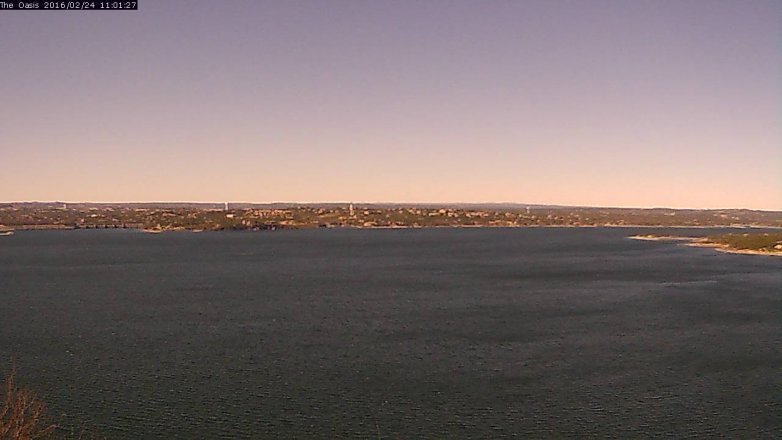 Lake Travis webcam, February 24, 2016 10:05 AM CT