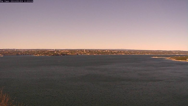 Lake Travis webcam, February 24, 2016 10:15 AM CT