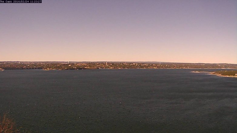 Lake Travis webcam, February 24, 2016 10:30 AM CT