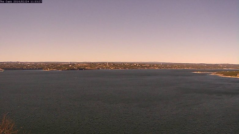 Lake Travis webcam, February 24, 2016 10:40 AM CT