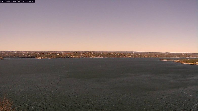 Lake Travis webcam, February 24, 2016 10:45 AM CT