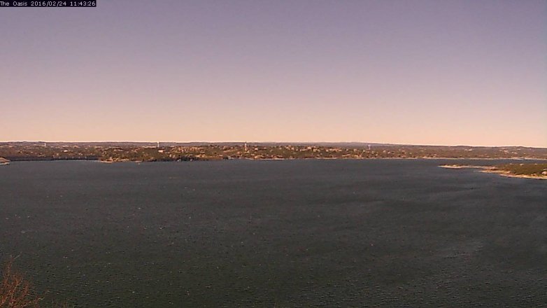 Lake Travis webcam, February 24, 2016 10:50 AM CT