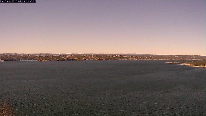 Lake Travis webcam, February 24, 2016 10:55 AM CT