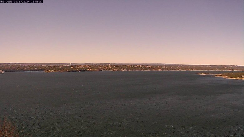 Lake Travis webcam, February 24, 2016 11:00 AM CT
