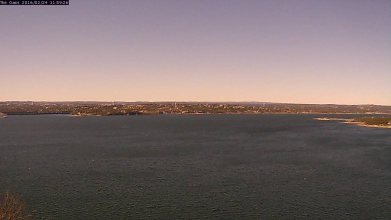Lake Travis webcam, February 24, 2016 11:05 AM CT