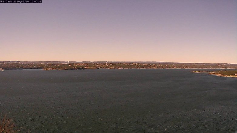 Lake Travis webcam, February 24, 2016 11:15 AM CT