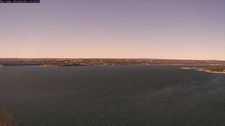 Lake Travis webcam, February 24, 2016 11:20 AM CT