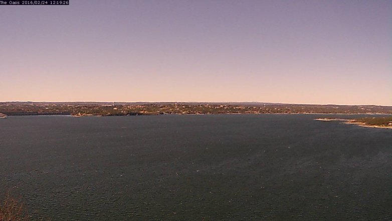 Lake Travis webcam, February 24, 2016 11:25 AM CT