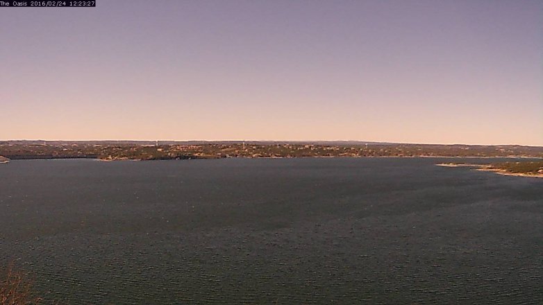 Lake Travis webcam, February 24, 2016 11:30 AM CT