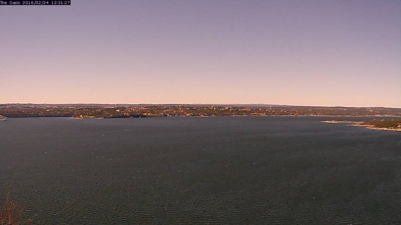 Lake Travis webcam, February 24, 2016 11:40 AM CT