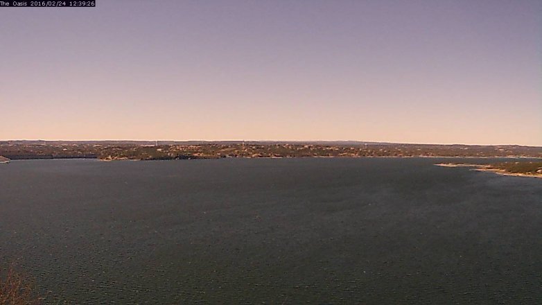 Lake Travis webcam, February 24, 2016 11:45 AM CT